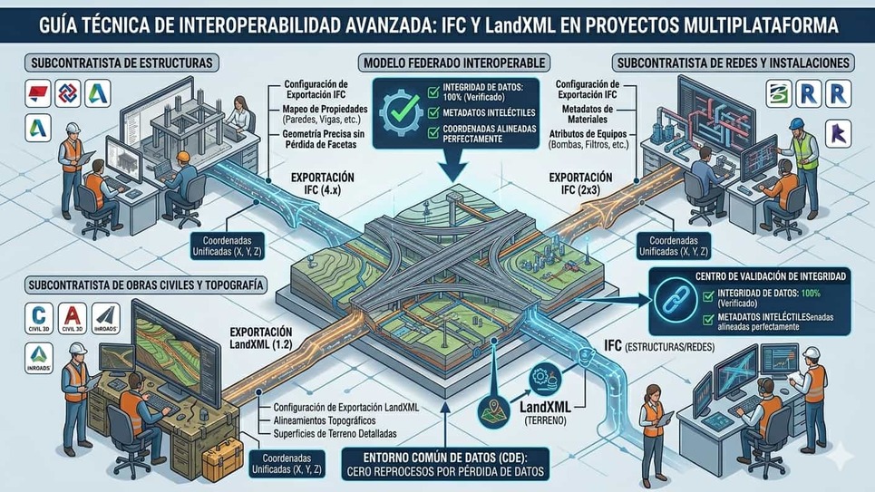 Interoperabilidad BIM con IFC y LandXML en proyectos federados | CGO