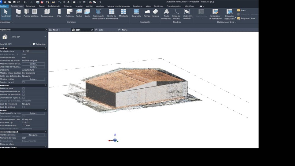 Modelo Revit desde nube de puntos: precisión BIM y escaneo 3D | CGO