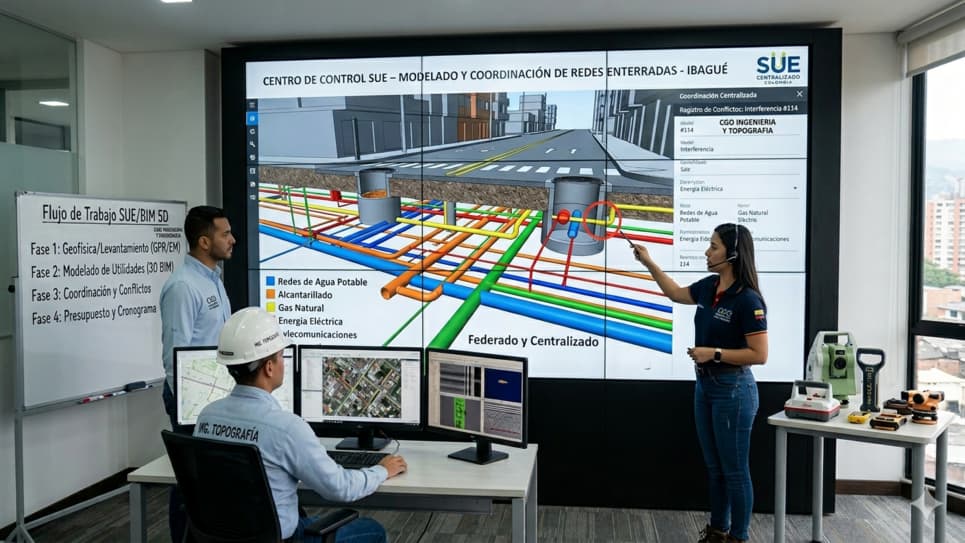 Modelamiento de redes de servicios públicos enterradas y SUE | CGO