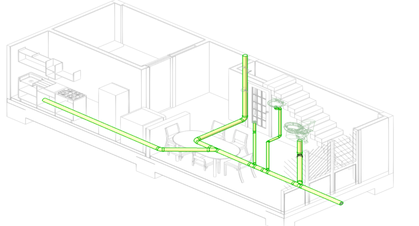 Modelamiento BIM de Redes Hidrosanitarias para Vivienda de Tres Niveles | CGO Ingeniería y Topografía