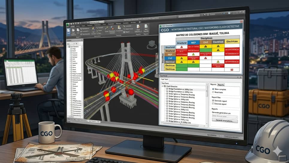 Matriz de colisiones BIM: tolerancias e interferencias en modelos federados | CGO