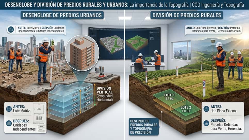El papel de la Topografía en los Procesos de Desenglobe y División de Predios Rurales y Urbanos