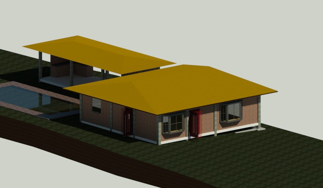 Diseño y Modelamiento BIM de Casa Campestre de Una Planta en Autodesk Revit