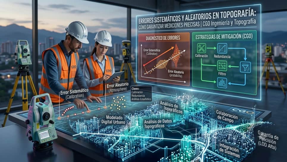 Errores sistemáticos y aleatorios en topografía: cómo los identifica y mitiga CGO en campo