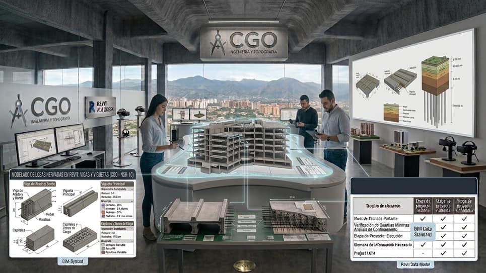 Losas Nervadas en Revit: Vigas, Viguetas y BIM